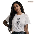 Black and White She Wolf Strut T-Shirt