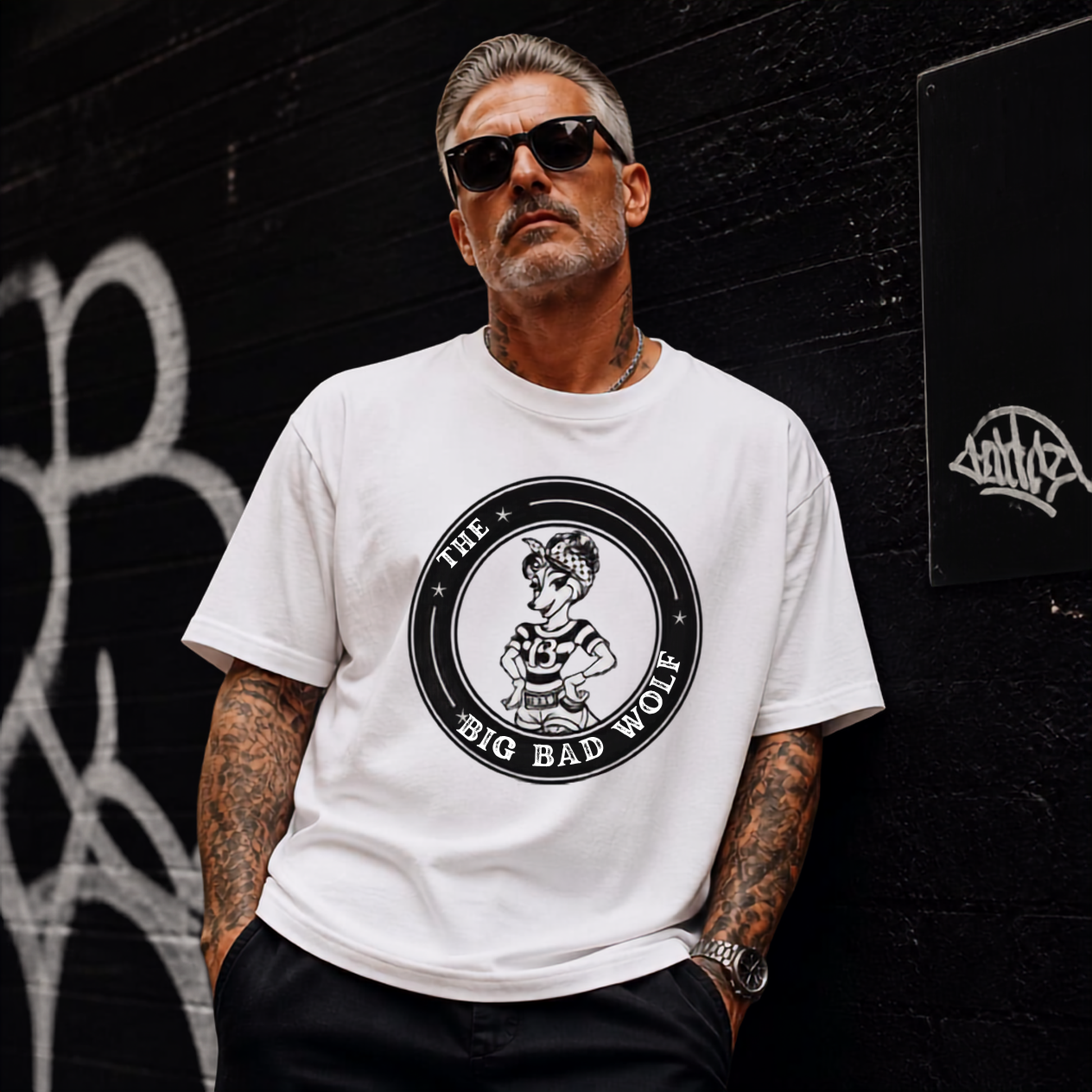 She Wolf Logo Black & White T-Shirt