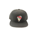 She Wolf Black Embroidered Flatback Hat