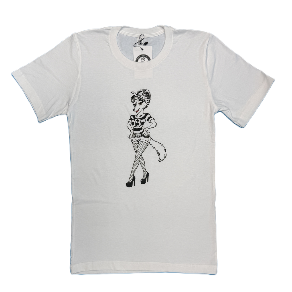 Black and White She Wolf Strut T-Shirt