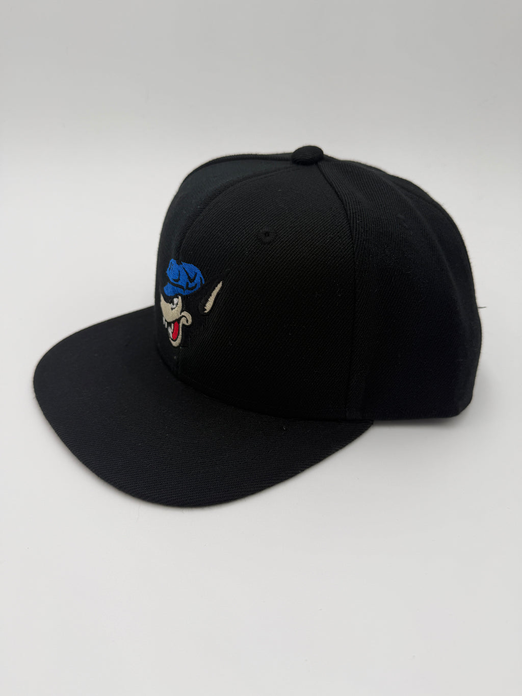 The Big Bad Wolf Black Embroidered Flatback Hat