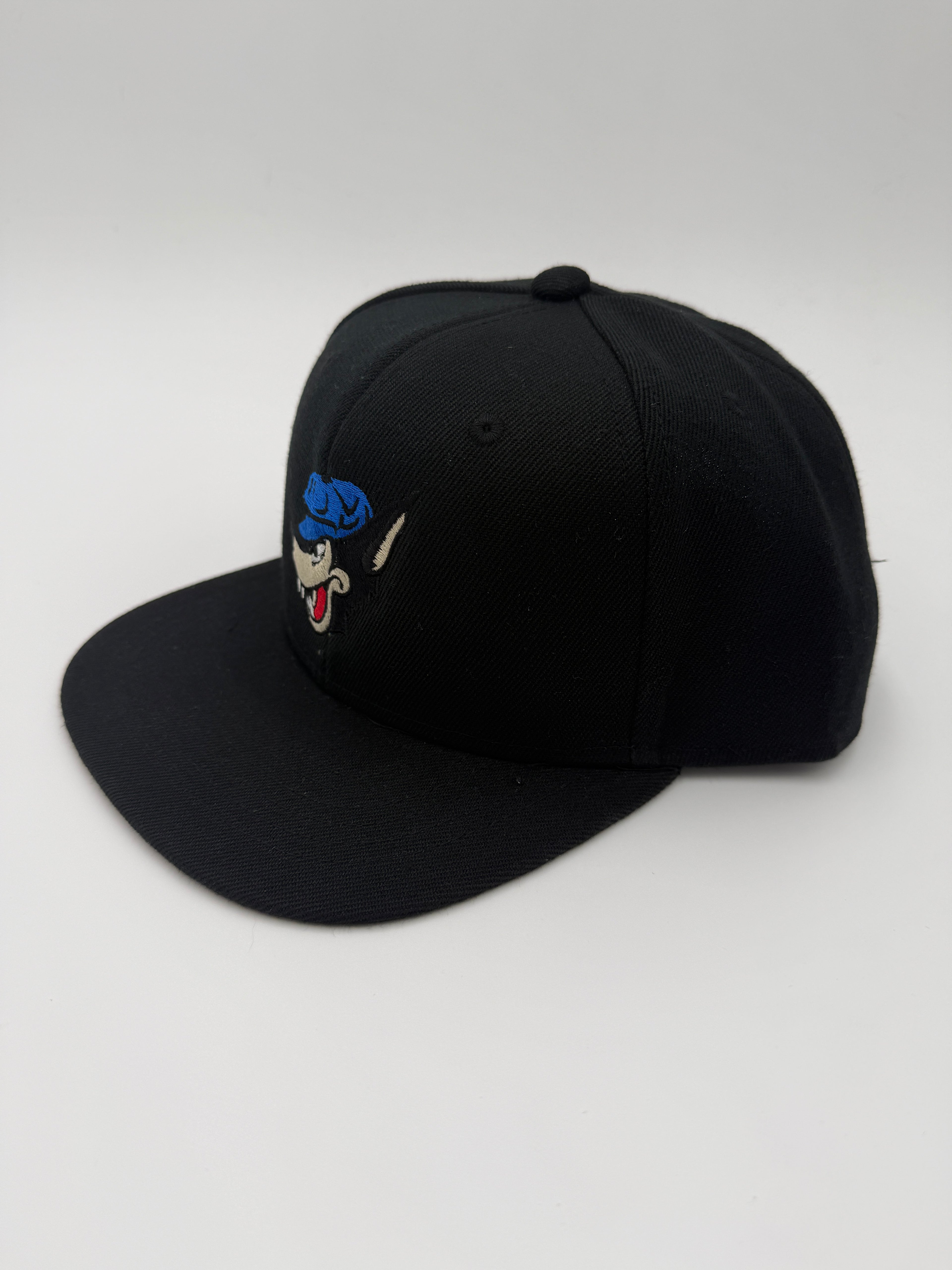 The Big Bad Wolf Black Embroidered Flatback Hat
