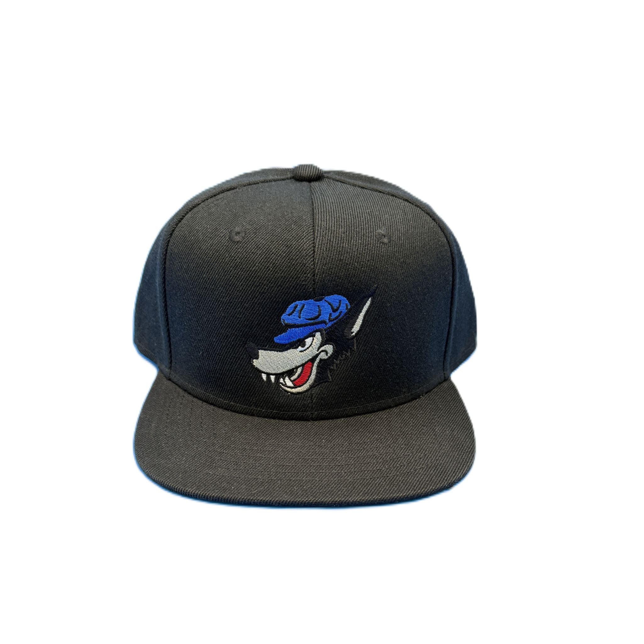 The Big Bad Wolf Black Embroidered Flatback Hat