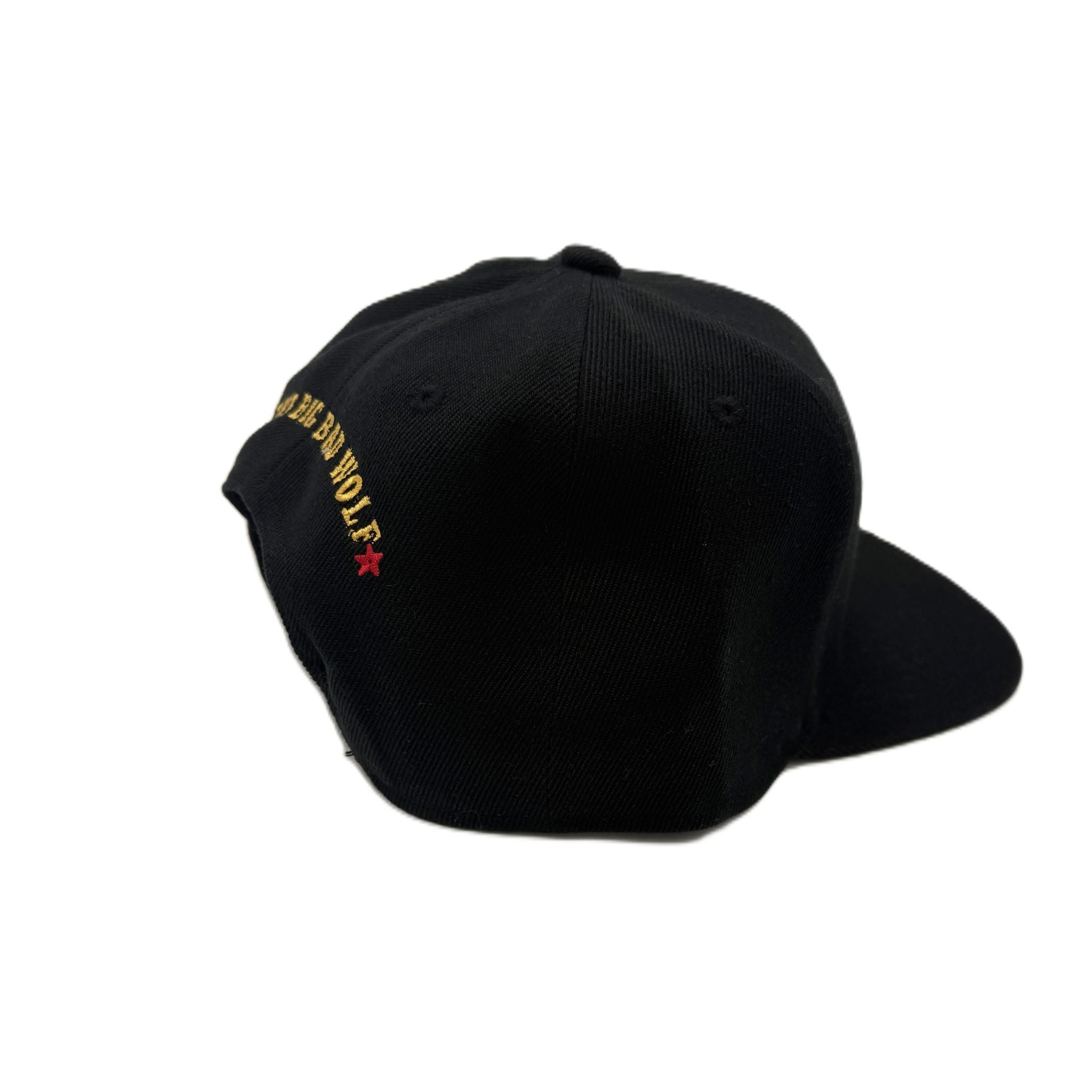 The Big Bad Wolf Black Embroidered Flatback Hat