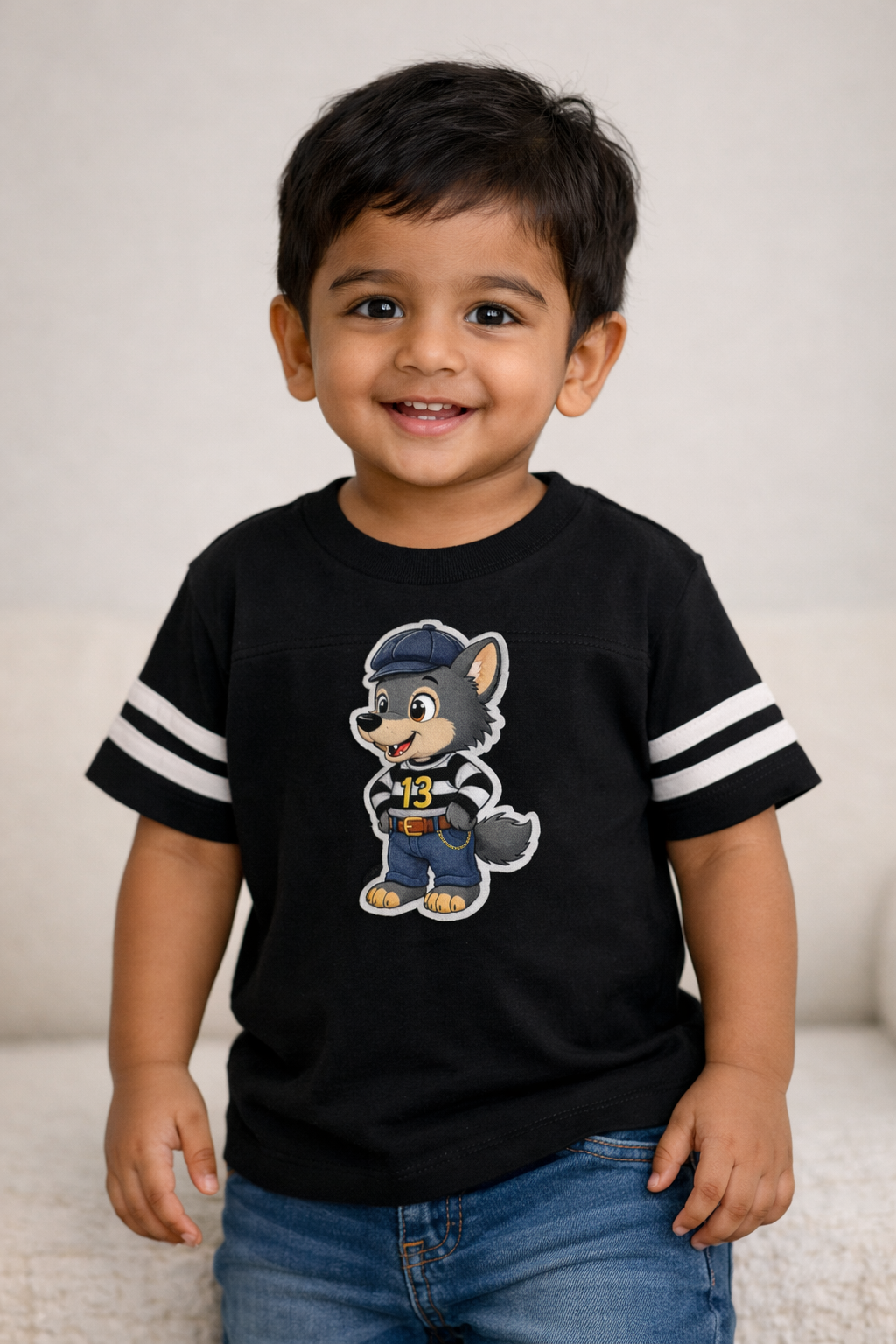 Lobo Black Striped T-Shirt